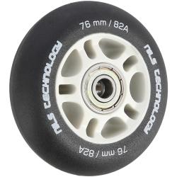 Nils Matná kolečka Extreme PU 76x24 82A s ložisky ABEC 9, černá, 4 ks