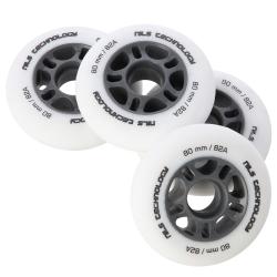 NILS Matné kolieska PU 80x24 82A, biela, 4 ks