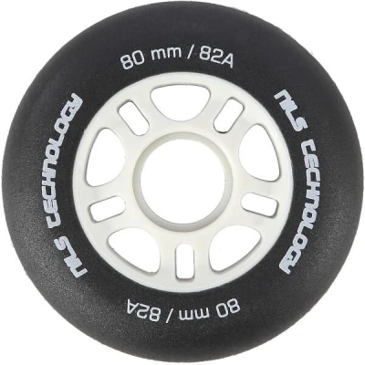 Nils Matná kolečka Extreme PU 80x24 82A s ložisky ABEC 9, černá, 4 ks