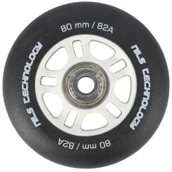 Nils Matná kolečka Extreme PU 80x24 82A s ložisky ABEC 9, černá, 4 ks