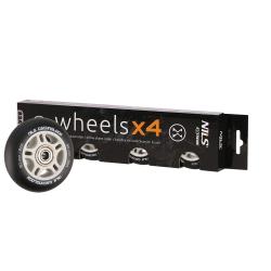 Nils Matná kolečka Extreme PU 80x24 82A s ložisky ABEC 9, černá, 4 ks