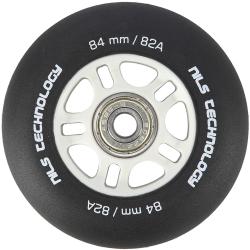 Nils Matná kolečka Extreme PU 84x24 82A s ložisky ABEC 9, černá, 4 ks