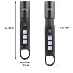 NILS CAMP Multifunkčná LED baterka NC0003 800 lm