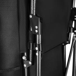 NILS NC4303 40L černá se sedátkem Nákupní taška na kolečkách