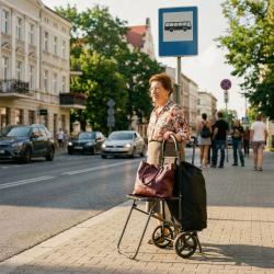 NILS NC4303 40L černá se sedátkem Nákupní taška na kolečkách