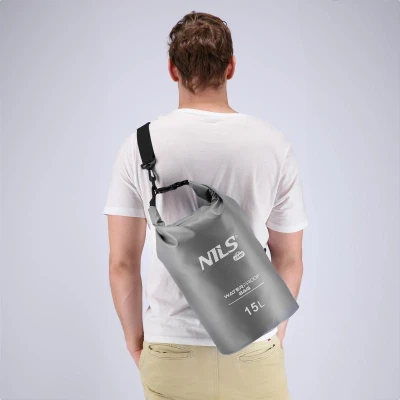 NILS CAMP Nepromokavý vak NC1703 15L šedý