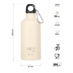Nils Nerezová turistická láhev Camp NC3801 béžová 500 ml