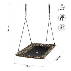 Nils Obdelníková houpačka typu čapí hnízdo Camp NB5043 maskáčová