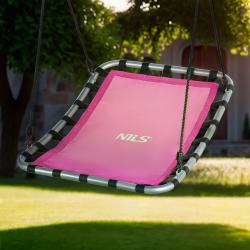 Nils Obdelníková houpačka typu čapí hnízdo Camp NC5045 růžová