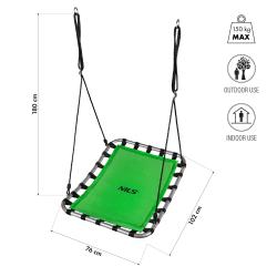 Nils Obdelníková houpačka typu čapí hnízdo Camp NC5045 zelená