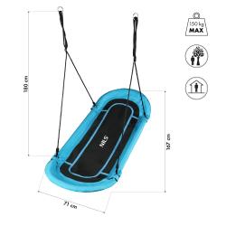 Nils Oválná houpačka typu čapí hnízdo Camp NB5044 modrá