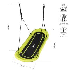 Nils Oválná houpačka typu čapí hnízdo Camp NB5044 zelená