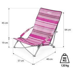 Nils Plážové kreslo Camp NC3035 ružové
