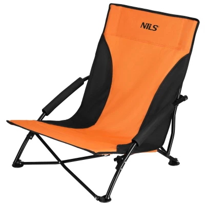 NILS Plážové kreslo NC3035 oranžovo-čierne
