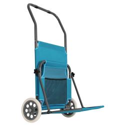 Nils Plážové lehátko so strieškou Camp NC3307 modré