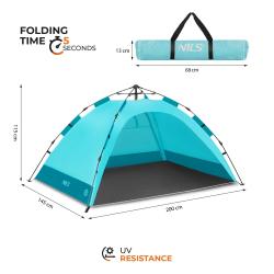 NILS Pop-up plážový stan NC4802 modrý