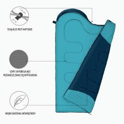 Nils Predĺžený spacák Camp NC2008 modrý/svetlomodrý