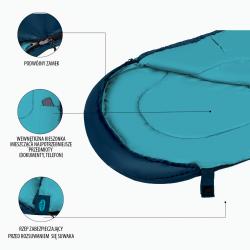 Nils Predĺžený spacák Camp NC2008 modrý/svetlomodrý