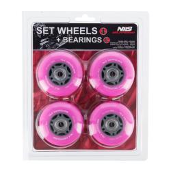 Nils PU kolieska s ložiskami EXTREME 70x24mm ABEC 7 ružové