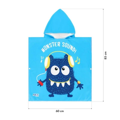 Nils Ručník - pončo z mikrovlákna aqua NAR20 Monster
