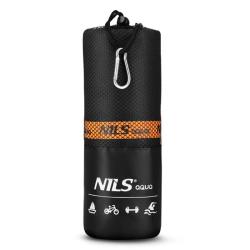 NILS Aqua Ručník z mikrovlákna NAR12 černý/oranžový