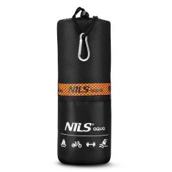 NILS Aqua Ručník z mikrovlákna NAR12 černý/oranžový