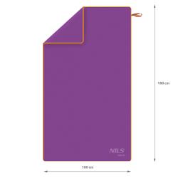 Nils Ručník z mikrovlákna aqua NAR12 fialový/oranžový