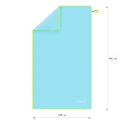 Nils Ručník z mikrovlákna aqua NAR12 světle modrý/zelený