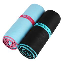 NILS Aqua Ručník z mikrovlákna NAR13 světle modrý/růžový