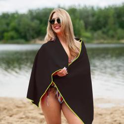 Nils Ručník z mikrovlákna Camp NCR11 černý/zelený