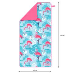 Nils Ručník z mikrovlákna Camp NCR14 plameňáci