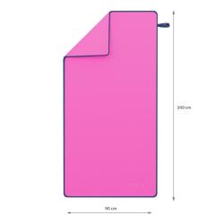 NILS Ručník z mikrovlákna NCR13 růžový / tmavě modrý (VÝPRODEJ)