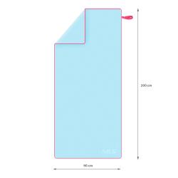 NILS CAMP Ručník z mikrovlákna NCR13 světle modrý/růžový