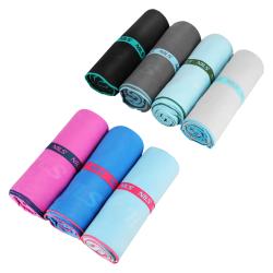 NILS CAMP Ručník z mikrovlákna NCR13 světle modrý/růžový