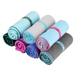 NILS CAMP Ručník z mikrovlákna NCR13 světle modrý/růžový