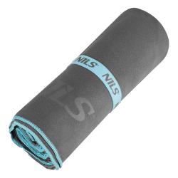 NILS Ručník z mikrovlákna NCR13 tmavě šedý/modrý