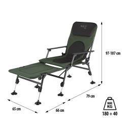 Nils Rybárske kreslo s podnožkou Camp NC1802