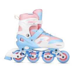 Nils NA0189 bílá sada kolečkových bruslí a chráničů