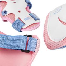 Nils NA0189 bílá sada kolečkových bruslí a chráničů