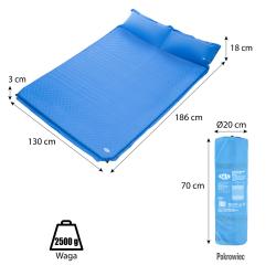 Nils CAMP NC4060 modrá samonafukovacia dvojmiestna karimatka