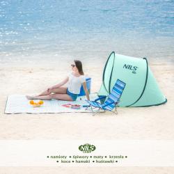 NILS Samorozkladací plážový stan NC3173 mentolový