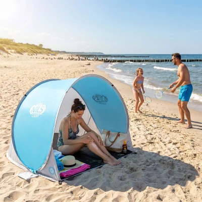 Nils NC3173 modro-šedý samorozkládací plážový stan