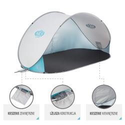 NILS CAMP Samorozkládací plážový stan NC3174 šedý