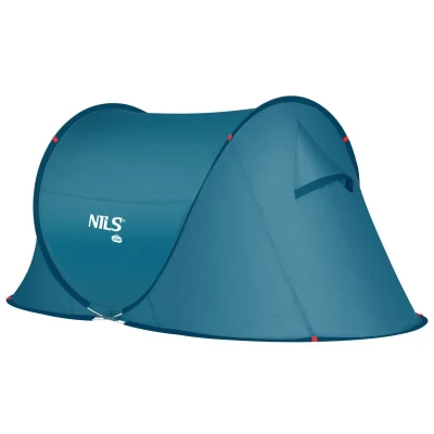 NILS CAMP Samorozkládací plážový stan NC3743 modrý