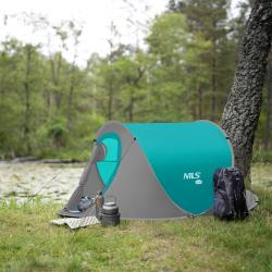 NILS CAMP Samorozkladací plážový stan NC3743 tyrkysový