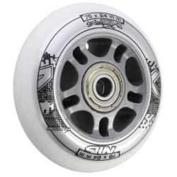 Nils Sestava bílých PU koleček 76x24 + ložiska ABEC7 EXTREME