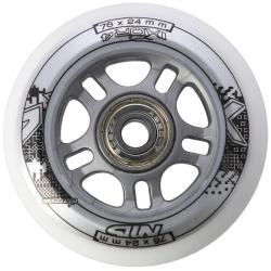 Nils Sestava bílých PU koleček 76x24 + ložiska ABEC7 EXTREME