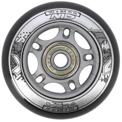 Nils Sestava černých PU koleček 70x24 + ložiska ABEC9 EXTREME