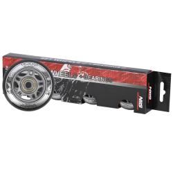 Nils Sestava černých PU koleček 70x24 + ložiska ABEC9 EXTREME