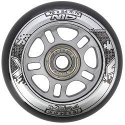 Nils Sestava černých PU koleček 76x24 + ložiska ABEC9